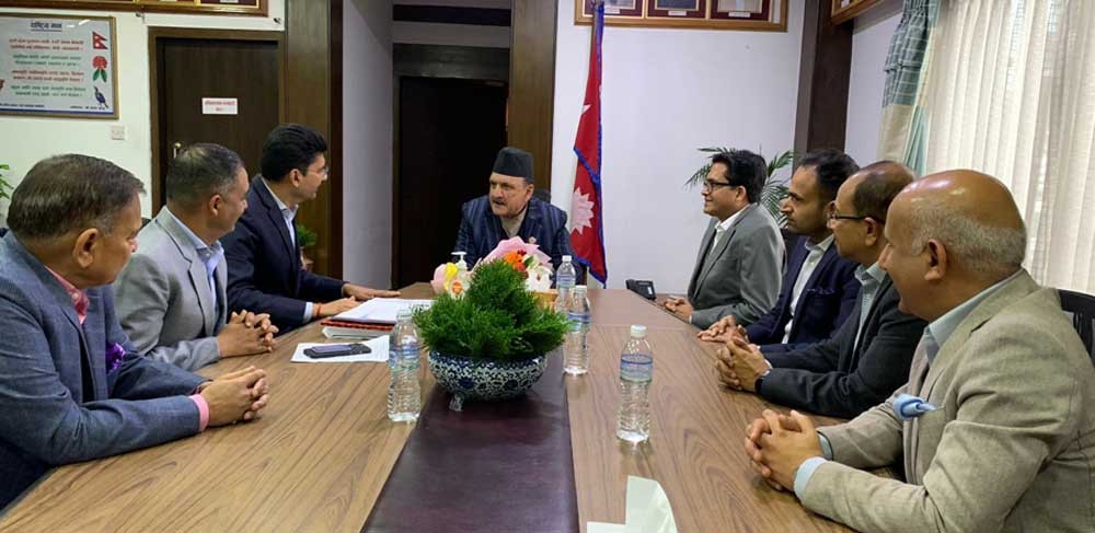 CNI's team suggestions for reduce bank's interest rate to meet Finance Minister Dr. Prakash shara n Mahat